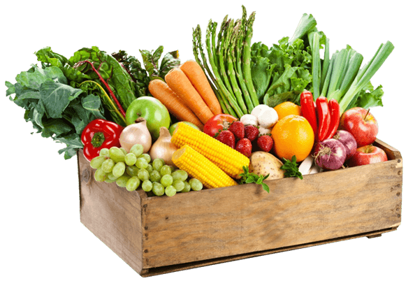 Fresh fruits and vegetables